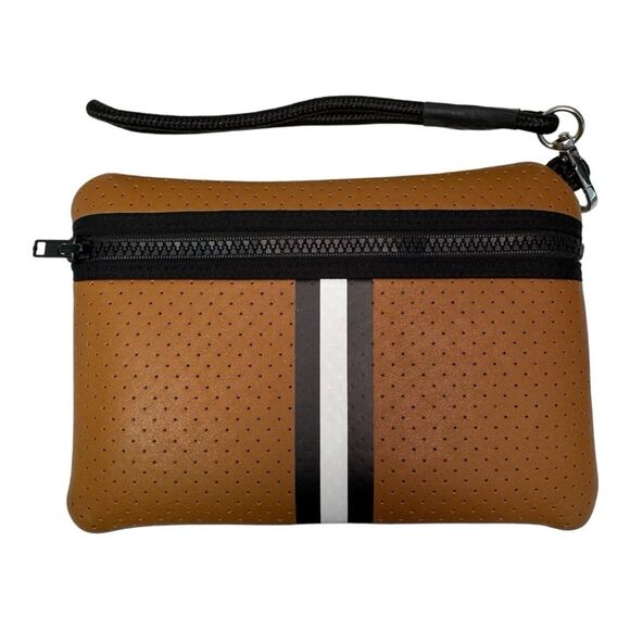 Haute Shore Brown Neoprene  Minimalist Wristlet - Picture 1 of 7